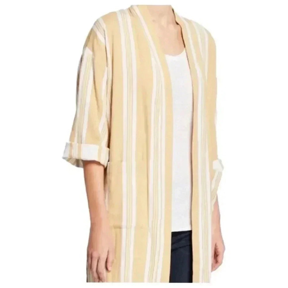 Eileen Fisher Reed
Striped Organic Cotton Doubleweave
Kimono Jacket - Picture 3 of 9